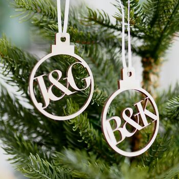 Personalised Ampersand Christmas Bauble, 2 of 6