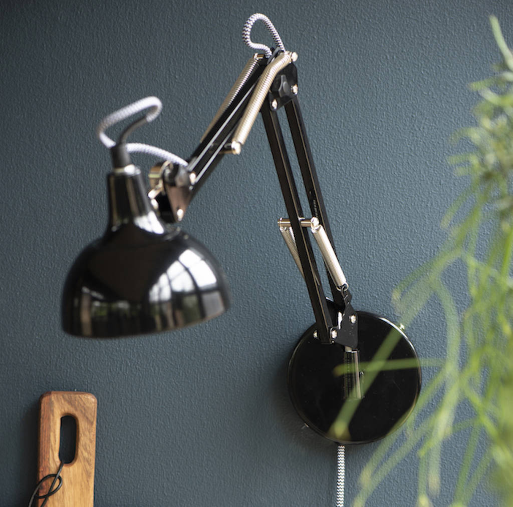 black architect model wall lamp by the forest & co