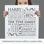 Personalised Square Family Word Art Print, thumbnail 6 of 9