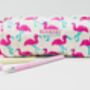 Handmade Quilted Flamingo Pencil Case, thumbnail 2 of 5