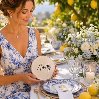 Personalised Tambourine Name Sticker For Weddings, 3 of 12