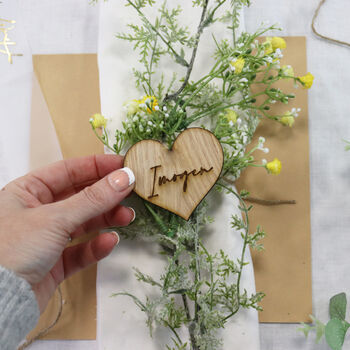 Personalised Wooden Heart Name Setting, 3 of 11