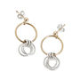 Lucy Gold Fill And Silver Circle Earrings, thumbnail 2 of 3