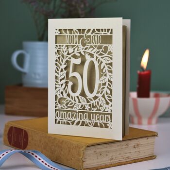Personalised Papercut Flower Anniversary Card, 8 of 11