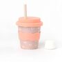 Pink Daisy Babychino Cup And Straw, thumbnail 1 of 2