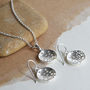 Sterling Silver Dangly Bubble Dish Earrings, thumbnail 3 of 6