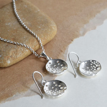 Sterling Silver Dangly Bubble Dish Earrings, 3 of 6