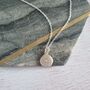 Organic Textured Silver Crystal Set Necklace, thumbnail 2 of 5