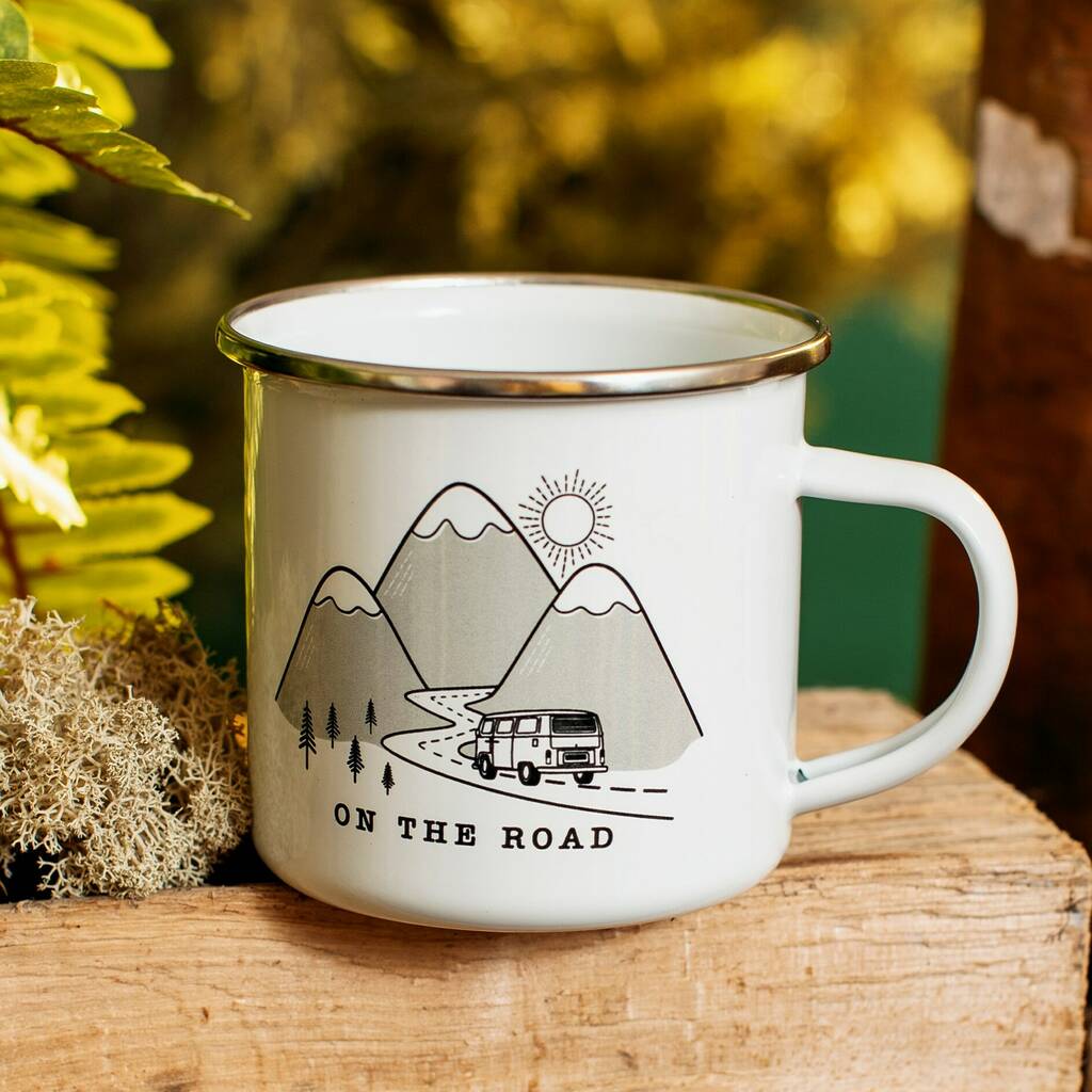 On The Road Enamel Mug By Lola & Alice