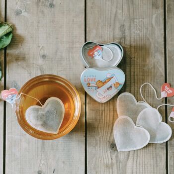 Heart Shaped Tea Bags Box Of Positivi Tea, 4 of 6