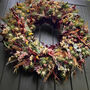 Dried Autumn Wreath With Chillies 'Hansel', thumbnail 3 of 11