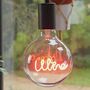 Wine Text Light Bulb And Table Lamp, thumbnail 3 of 5