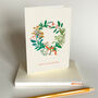 Floral Wreath Christmas Card, thumbnail 2 of 2