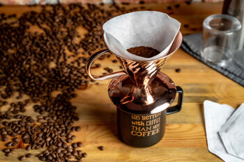 Handmade Solid Copper Pour Over Coffee Dripper, 3 of 7