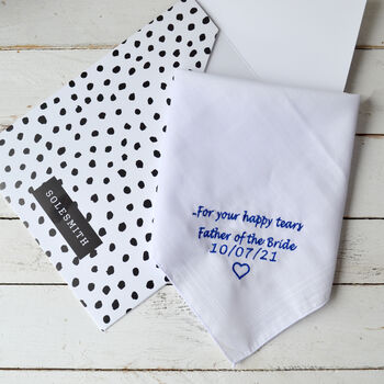 Father Of The Bride Wedding Handkerchief Gift, 3 of 5