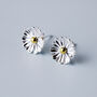 Sterling Silver Simple Daisy Stud Earrings, thumbnail 2 of 5