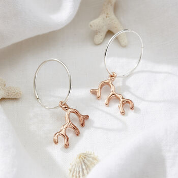 Coral Hoop Earrings, 2 of 6