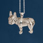 Personalised Sterling Silver French Bulldog Necklace, thumbnail 1 of 12