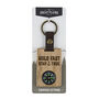 Great Plains 'Hold Fast' Oak Compass Keyring, thumbnail 2 of 2