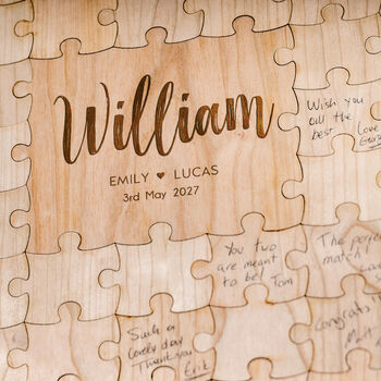 Wedding Guest Book Alternative Personalised Puzzle, 7 of 8