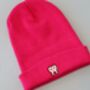 Cute Tooth Embroidered Kids Beanie, thumbnail 5 of 5