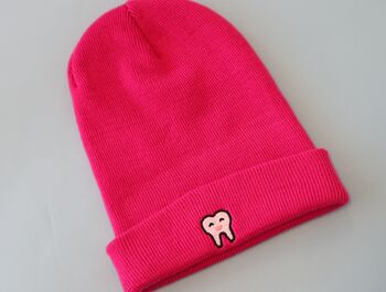 Cute Tooth Embroidered Kids Beanie, 5 of 5