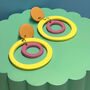 Retro Hoop Earrings, thumbnail 6 of 6