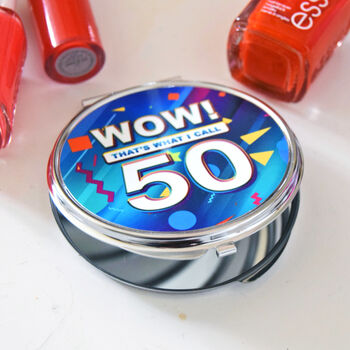 Compact Mirror 50th Birthday Gift, 2 of 3