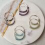 Silver And Gemstone Hoops, thumbnail 1 of 5