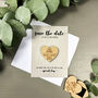 Save The Date Heart Wooden Magnet Wedding Invitation, thumbnail 4 of 9