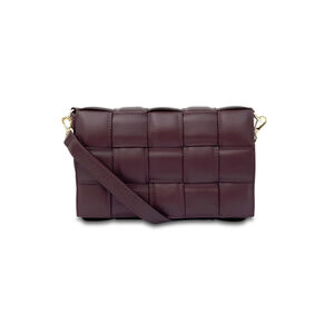 braided leather crossbody bolsa