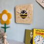 Children's Wooden Wobbly Eyed Animal Clocks, thumbnail 5 of 10