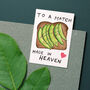 'To A Match Made In Heaven' Greetings Card, thumbnail 1 of 2