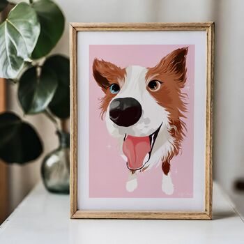 Border Collie Art Print | Pet Portrait, 8 of 12