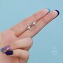 Manta Ray Fish Stud Earrings Sterling Silver, thumbnail 6 of 11