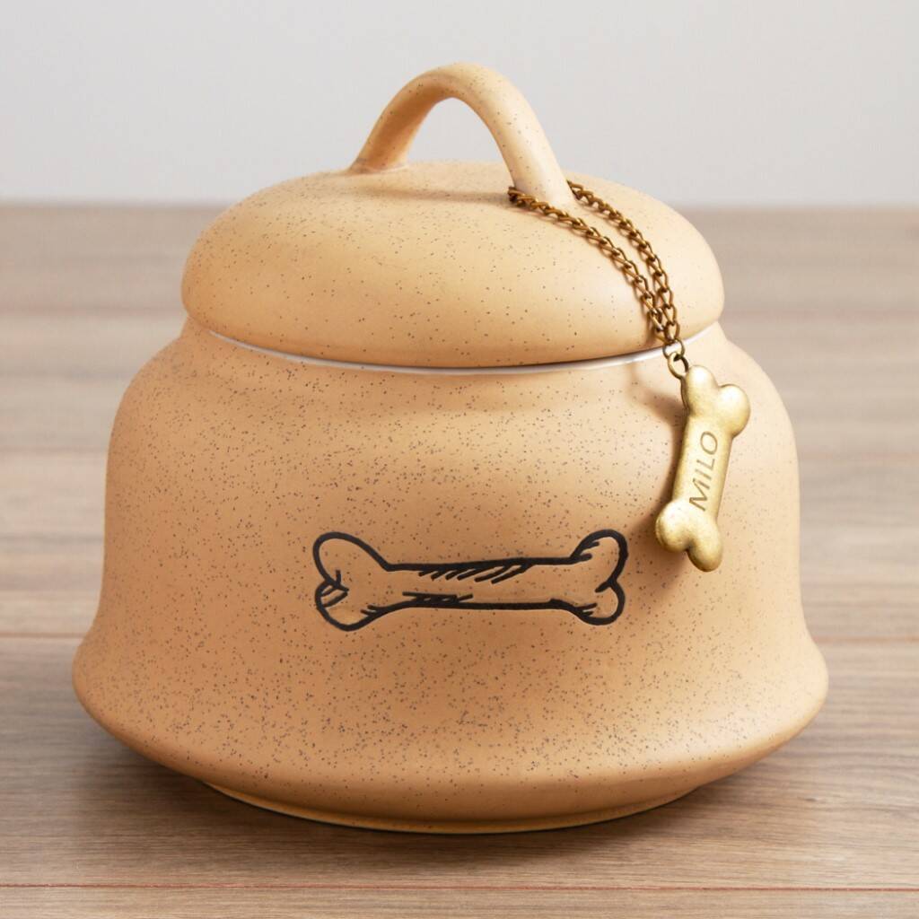 Personalised Ceramic Dog Treat Pot By My Furst Years