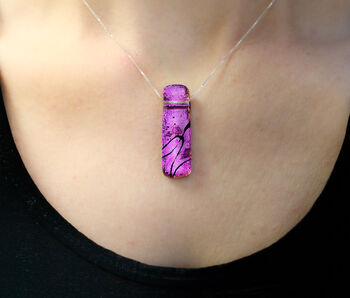 Purple Fused Glass Necklace And Earrings Jewellery Set, 3 of 12