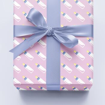 Adorable Baby Bottle Gift Wrapping Paper – Luxury And Sustainability Combined, 8 of 11
