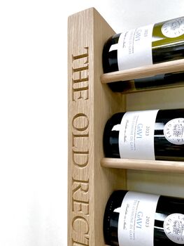 Personalised Oak Wall Wine Racks, 4 of 6