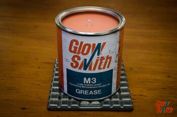 Grease Tin Candle: Spiced Orange | Mens Car Gift, 2 of 3