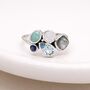 Sterling Silver Faceted Mixed Gemstone Ring, thumbnail 1 of 8