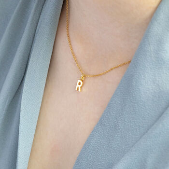 Dainty Gold Plated Initial Necklace, 6 of 11