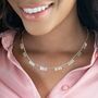 Ria Sterling Silver Tag Statement Chain Necklace, thumbnail 1 of 11