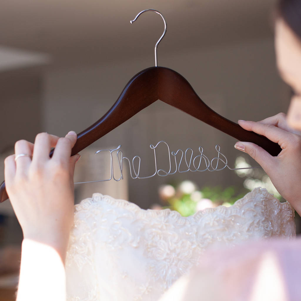 Personalised Wedding Dress Hanger By Clouds And Currents