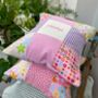 Pink And Purple Name Cushion, thumbnail 3 of 7