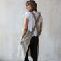 Unbleached Natural Linen Pinafore Apron For Women, thumbnail 1 of 6