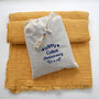 Soft Cotton Muslin Throw Blanket, Christmas Gift Personalised, thumbnail 3 of 11