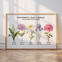 Birth Flower Grandma Print, thumbnail 2 of 8