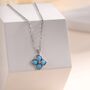 Blue Opal Hydrangea Pendant Necklace, thumbnail 2 of 12