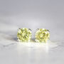 Lime Crystal Stud Earrings In Gold Or Silver, thumbnail 6 of 12